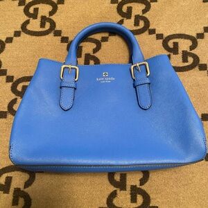 NWOT Kate Spade Cove Street Blue Provence Blue Leather Satchel Medium Handbag